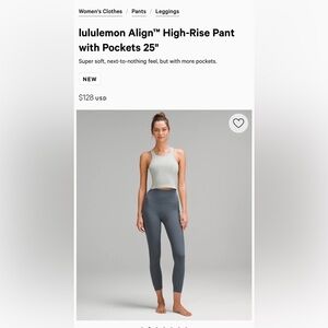 NWT Lululemon Align HR pant